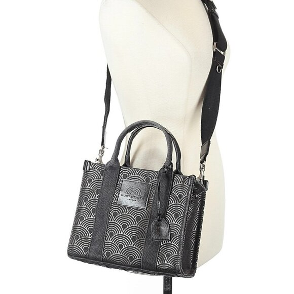 Kurt Geiger London Southbank Crossbody Tote Bag Black Rainbow Guitar Strap - Picture 3 of 6